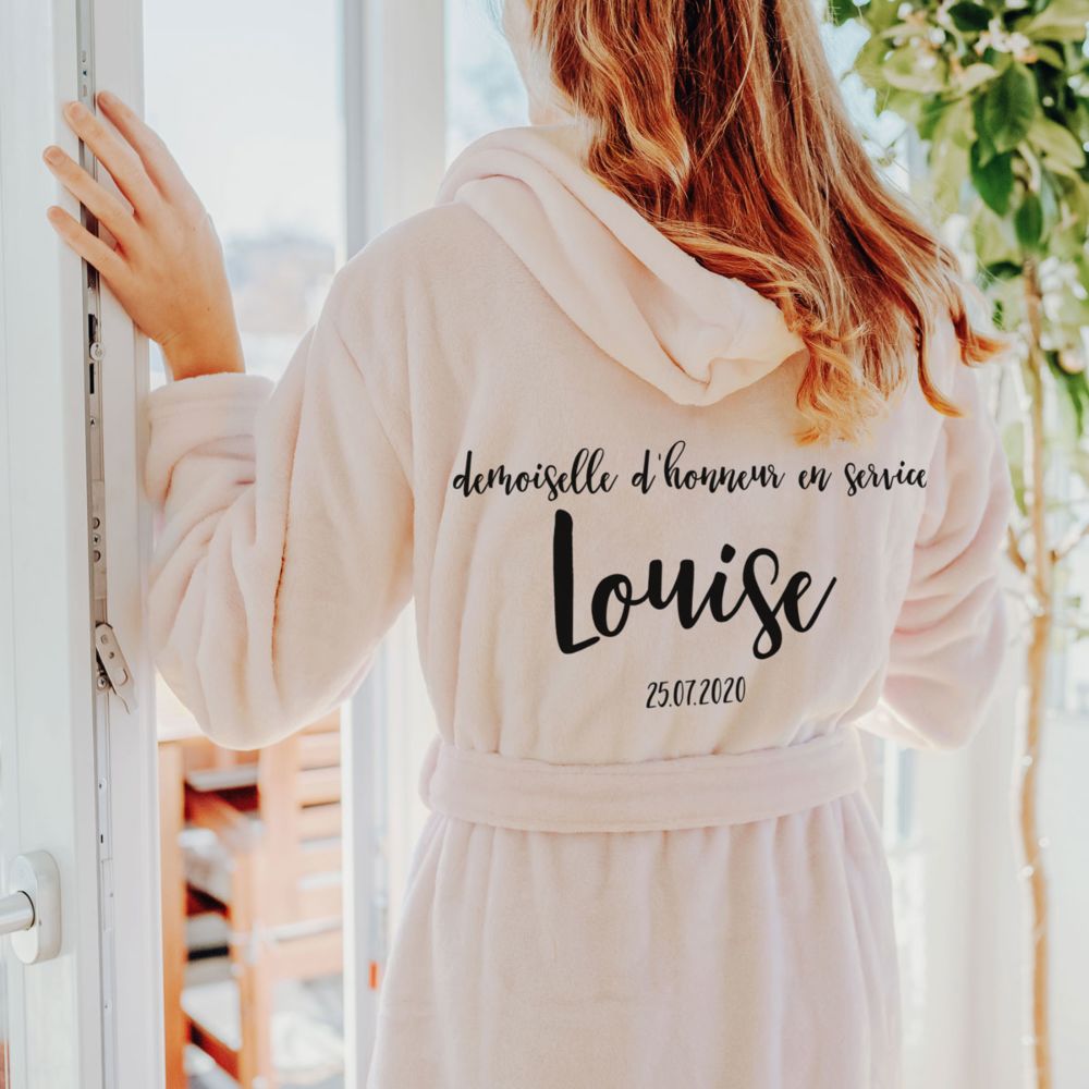 Peignoir personnalisé avec nom
