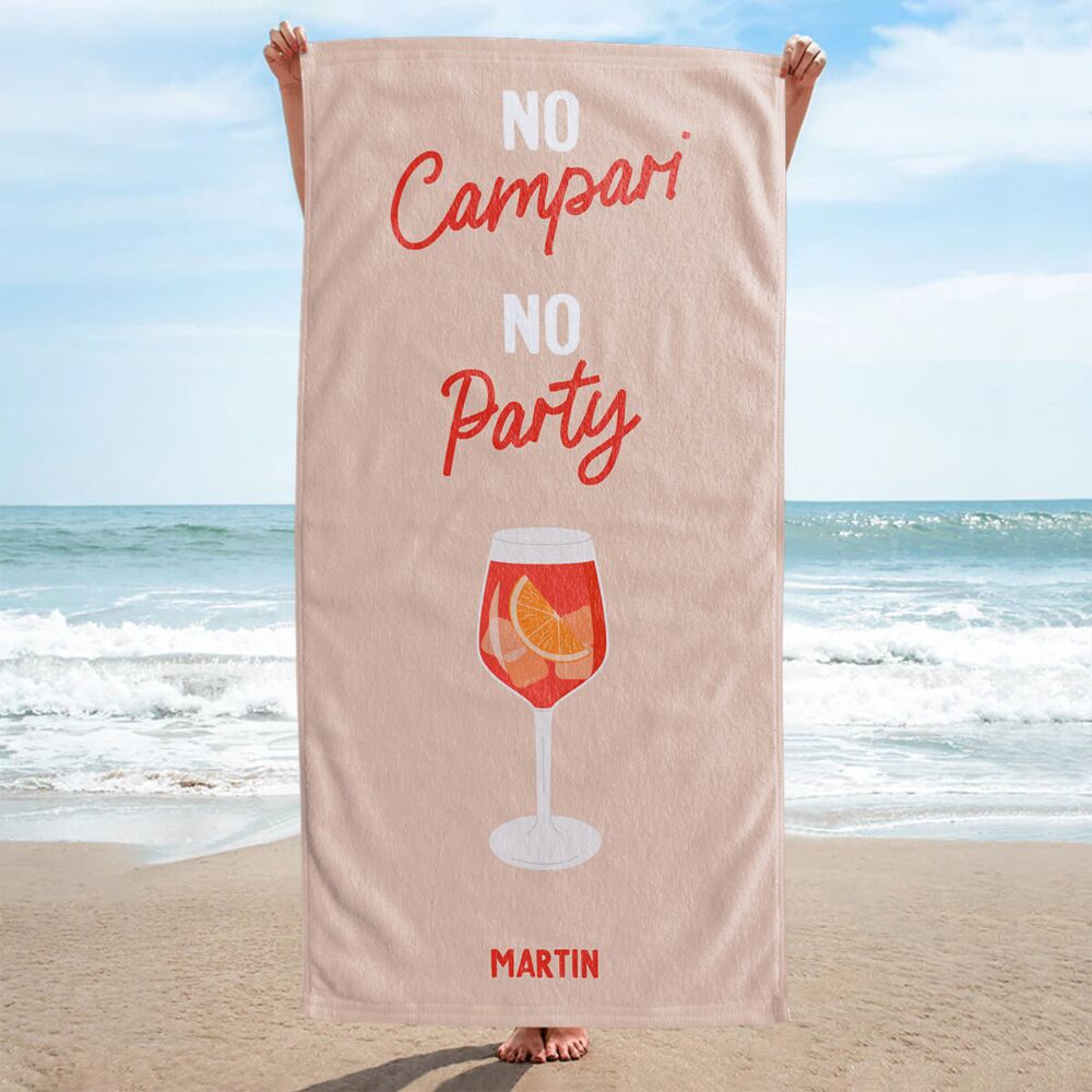 Serviette personnalisée avec boisson et texte