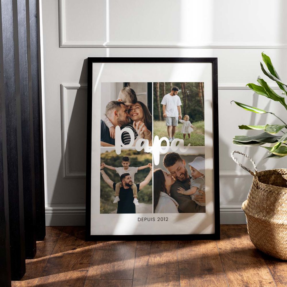 Poster personnalisé avec 4 photos et texte