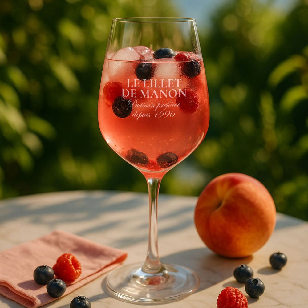 Personalisierbares Lillet Glas mit Name