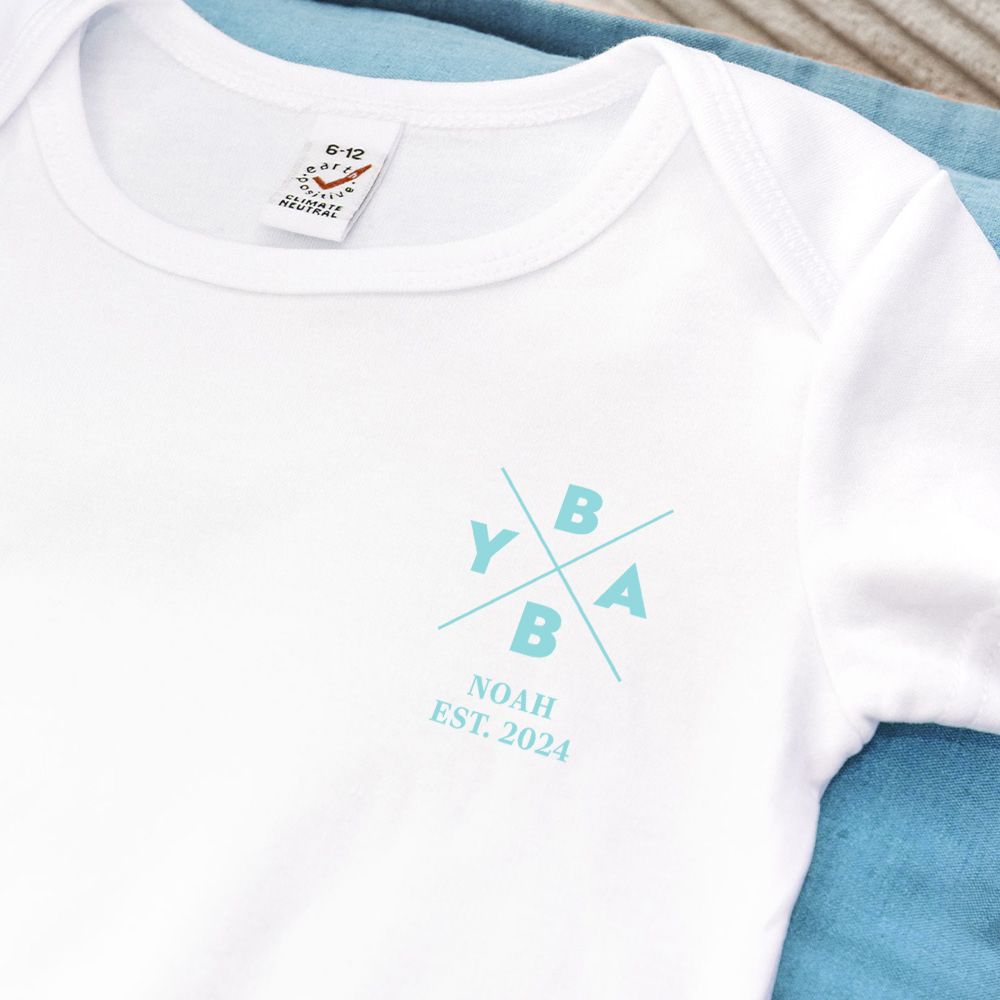 Body bébé personnalisé avec nom et année de naissance