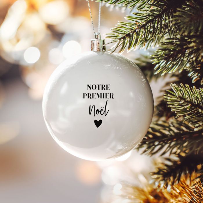 Boule de Noël personnalisée avec texte Boule de Noël personnalisée avec texte