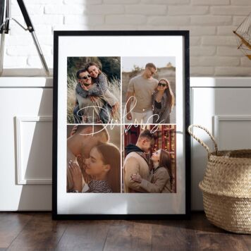 Poster personnalisé avec 4 photos et texte