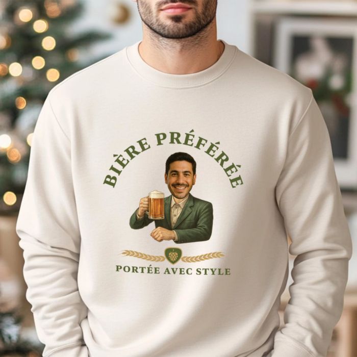 Pull personnalisé avec logo et visage