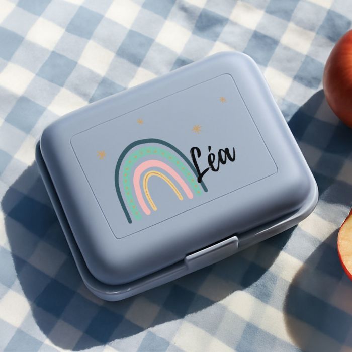 Boîte-repas personnalisée avec arc-en-ciel
