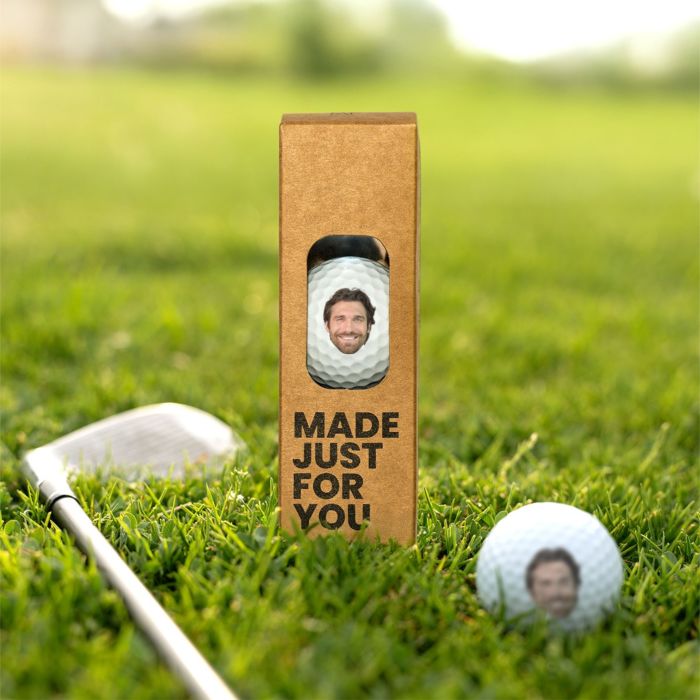 Set de 3 balles de golf personnalisées avec visage
