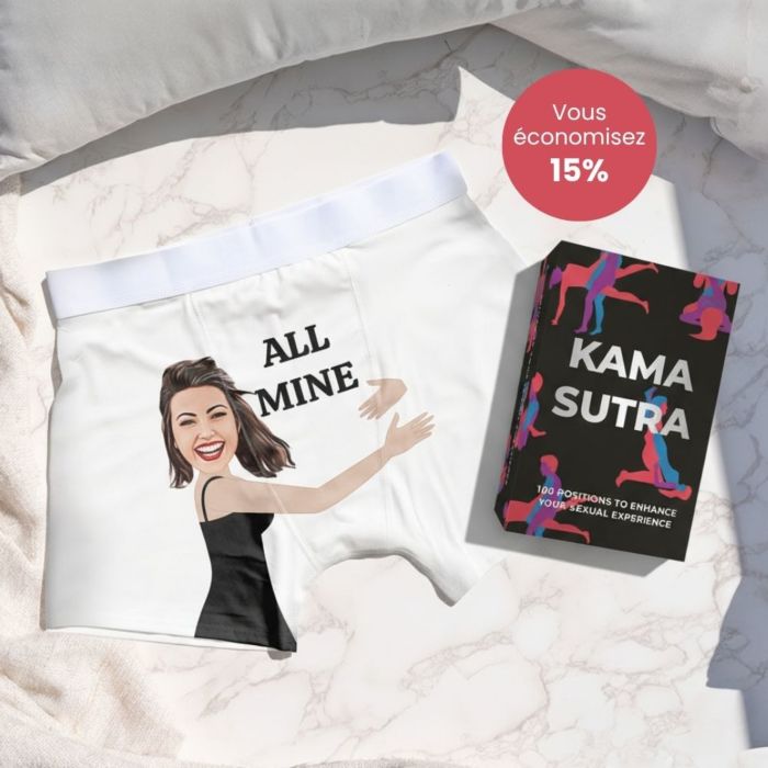 Coffret cadeau caleçon et cartes Kamasutra