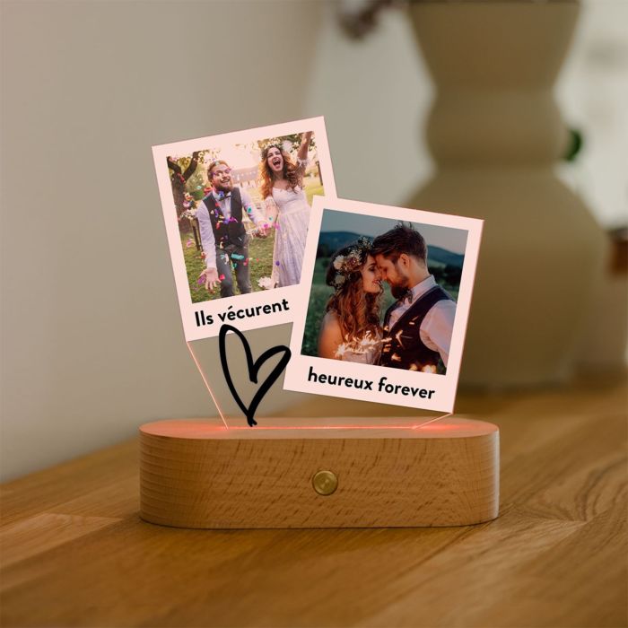 Lampe LED personnalisée design Polaroid