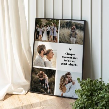 Poster personnalisé avec 5 photos et texte
